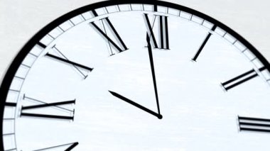 Saat serisi - on Oclock dönüm animasyonlu saat zaman