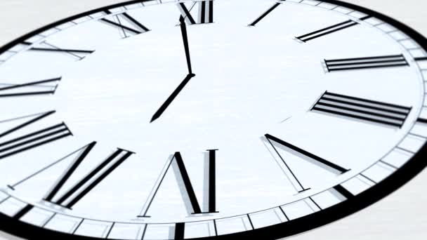 Tempo Relógio Animado Turning Hour Series Sete Oclock — Vídeo de Stock