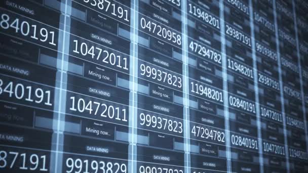 Blue Modern Data Mining Interface — стоковое видео