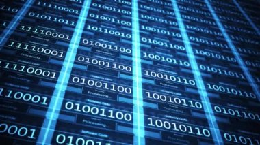 İkili kod titreşen fütüristik ağ yazılım kodu