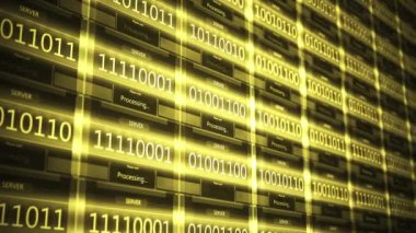 Bir sunucuda - V3 komutları işlemeyi sarı Modern ağ