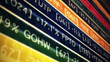 Kontrast Pazar Ticker koyu renkli ortamında V1