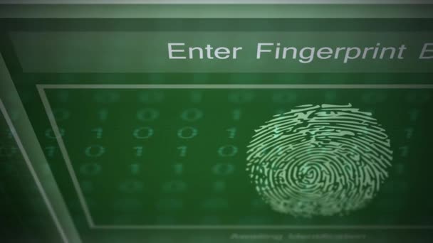 Серия Панелей Авторизации Безопасности Сканирование Отпечатков Пальцев — стоковое видео