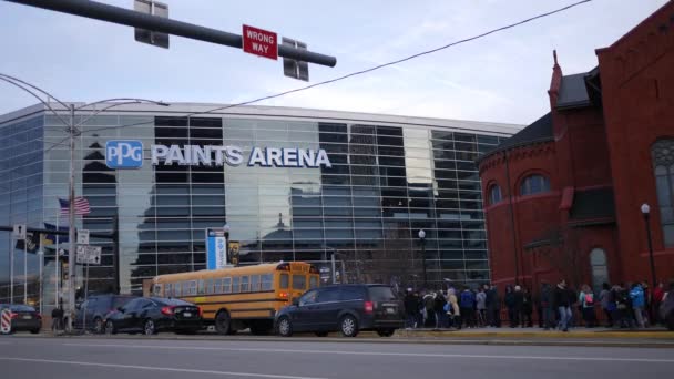 Pittsburgh Circa Fevereiro 2019 Ppg Tintas Arena Timelapse — Vídeo de Stock