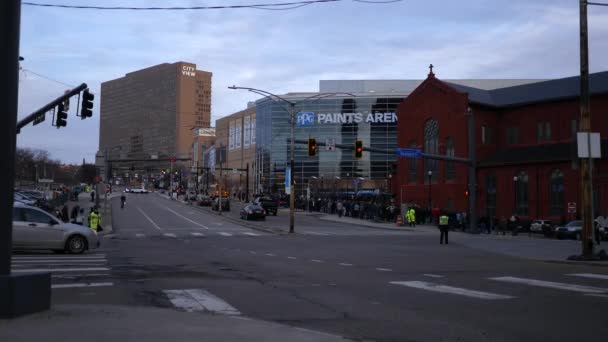 Pittsburgh Circa February 2019 Ppg Paints Arena Timelapse — Stock Video