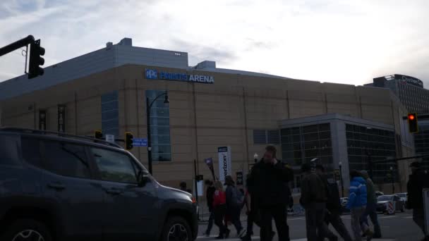 Pittsburgh Şubat 2019 Yaklaşık Arena Timelapse Ppg Boyalar — Stok video