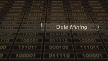 İkili kod tipografi - veri Mining animasyon