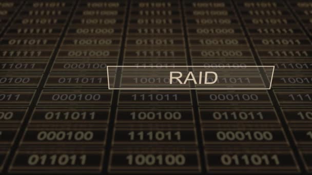 Typographie Code Binaire Raid Animation — Video