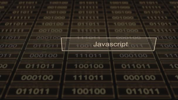Комп Ютер Цифрових Вкладку Серія Javascript — стокове відео