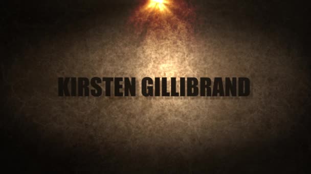 2020 Elnöki Canidates Sorozat Kirsten Gillibrand — Stock videók