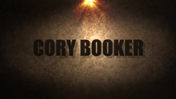 2020 Presidential Canidates Serie Cory Booker — Stockvideo