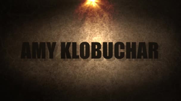 2020年总统卡尼达茨系列 Amy Klobuchar — 图库视频影像
