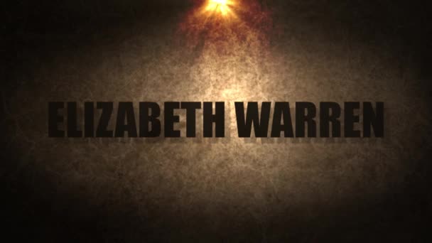 Serie Der Präsidentschaftswahlen 2020 Elizabeth Warren — Stockvideo
