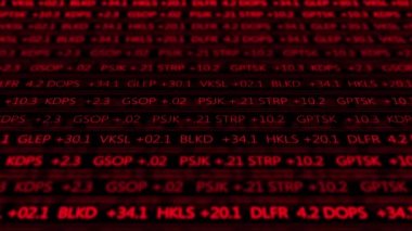 Fütüristik dijital borsa numaraları bilgisayar V1 akan - Kırmızı 2