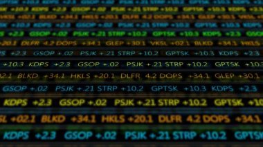 Bilgisayar V2 akan fütüristik dijital borsa numaraları