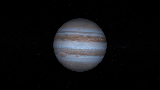 Jupiter Upprättande Skott Rymden — Stockvideo