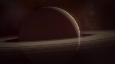 Uzay sinematik Saturn animasyon-v5