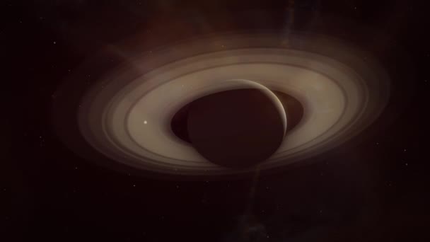 Animación Cinematográfica Saturno Espacio — Vídeo de stock