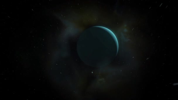 Cinématique Uranus Caméra Panoramique Dans Espace Éléments Cette Image Fournis — Video