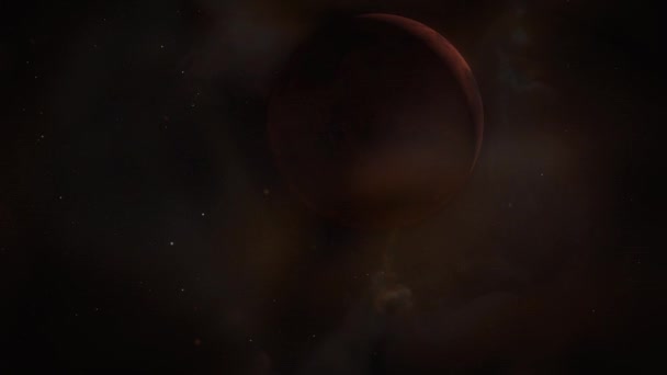 Cinematic Mars Kamera Pan Rymden Delar Denna Bild Möblerad Nasa — Stockvideo