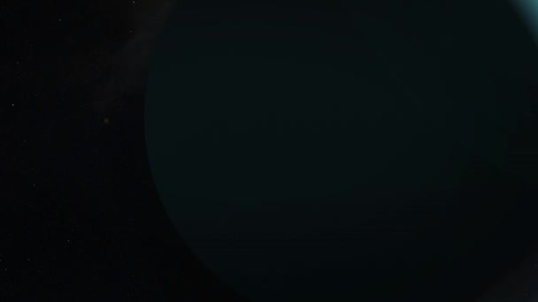 Cinematický Uranový Pánvový Fotoaparát Vesmíru Prvky Tohoto Obrazu Které Poskytl — Stock video