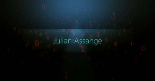 Veri Hlali Web Sitesi Serisi Julian Assange — Stok video