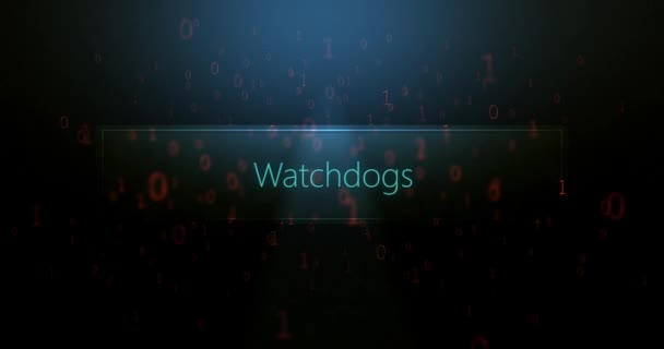 Data Breach Website Serie Watchdogs Tekst — Stockvideo