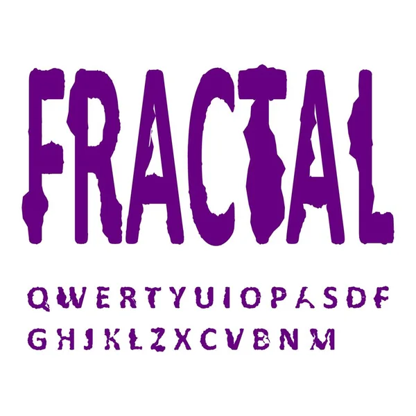 Fractal Font Vector Pattern Violet Color — Stock Vector