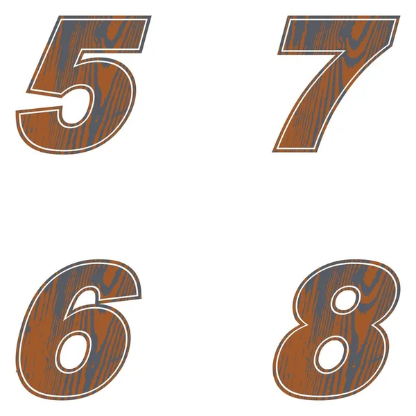 Anzahl Der Braunen Farben Holz Design Vektor Illustration — Stockvektor