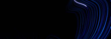 Soyut veri stili arka plan tasarımını splines. Siyah arka planda farklı tonları mavi dalgalar