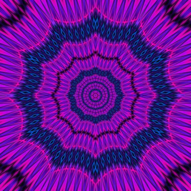 Soyut kare şekil arka plan. Çok renkli kaleydoskop tasarımı. Farklı tonlarındaki mavi ve mor renklerin süsü