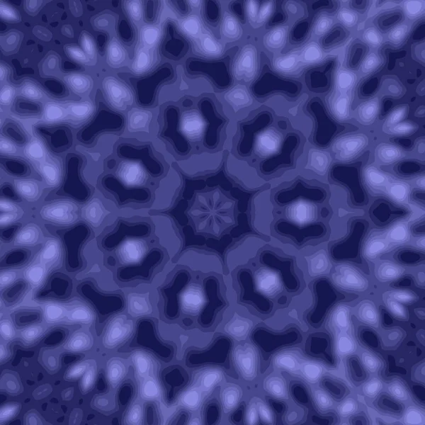 Abstrakt fyrkantig form bakgrund. Kaleidoskop design. Ornament av blått i olika nyanser — Stockfoto