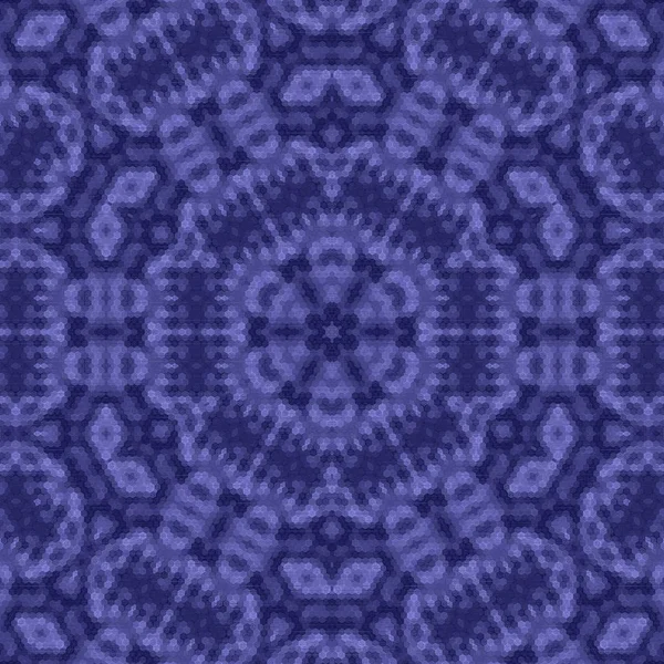 Abstrakt fyrkantig form bakgrund. Kaleidoskop design. Ornament av blått i olika nyanser — Stockfoto