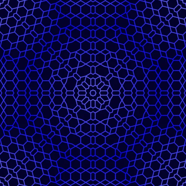 青で抽象的な3D背景。六角形の装飾 — ストック写真