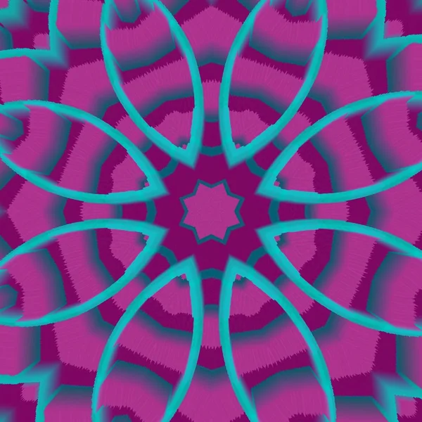 Streszczenie 3D tło fioletowego koloru różnych odcieni z akwamarynem kwiat. Kwadratowy kształt wstęgi. — Zdjęcie stockowe