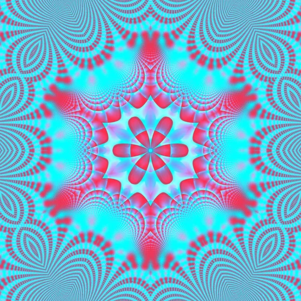 Abstract square shape background in kaleidoscope style. Template for your project. Can be used for banner design, covers in different social networks, for web sites. Stock raster illustration — Stock Photo, Image