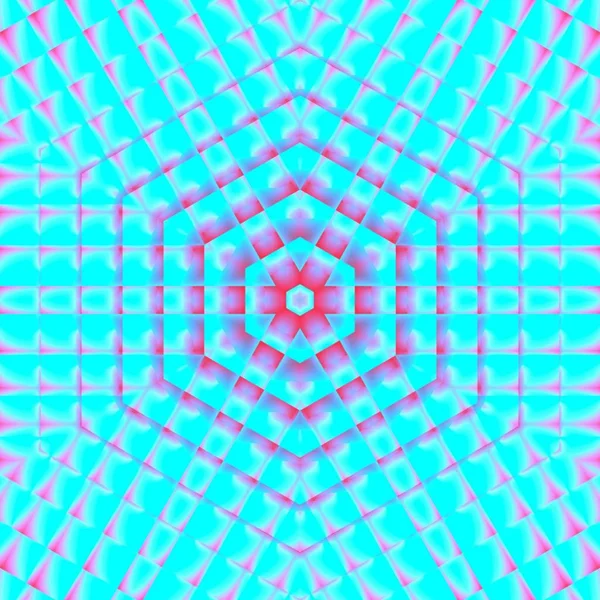 Abstract square shape background in kaleidoscope style. Template for your project. Can be used for banner design, covers in different social networks, for web sites. Stock raster illustration — Stock Photo, Image