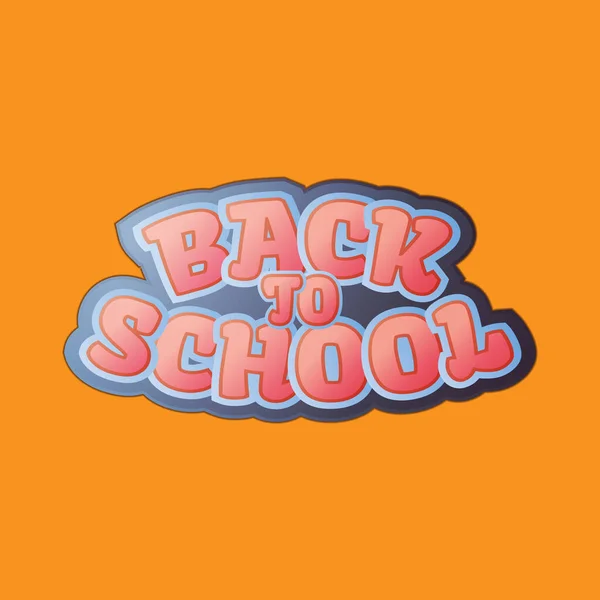 Back School Emblem Form Sticker Template Banner Flyer Poster Stock — Stock Vector