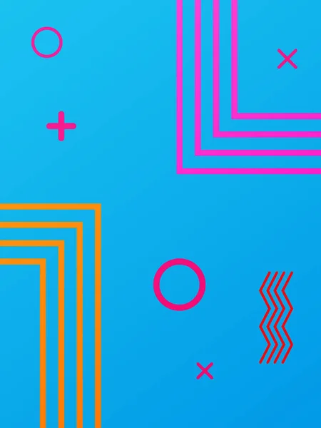 Abstrakt Färgstark Bakgrund Med Geometriska Element Vertikal Mall För Affisch — Stock vektor