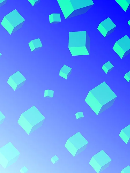 Абстрактний Фон Кубиками Синього Кольору Вертикальний Шаблон Плаката Флаєра Або — стоковий вектор
