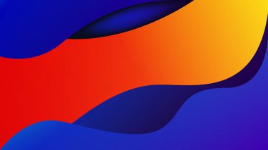 Değişik elementlerle modern renkli arka plan. Tasarım projeleri için dijital şablon. Yatay format vektör olarak. Hisse Çizimi