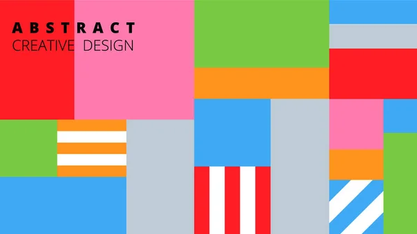 Fundo Abstrato Colorido Design Mosaico Simples Modelo Para Projetos Digitais — Vetor de Stock
