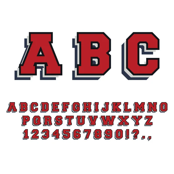 Alphabet Vectoriel Style Simple Modèle Pour Les Projets Conception Illustration — Image vectorielle