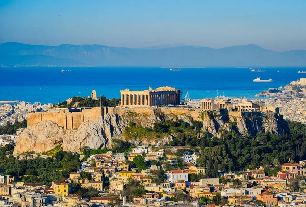 아테네의 파르테논 신전과 함께하는 아크로폴리스 — 스톡 사진