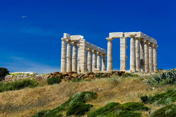 Poseidon-Tempel am Kap Sounion in Griechenland — Stockfoto