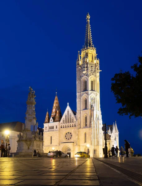 Matthias church Budapest éjszaka Stock Fotó