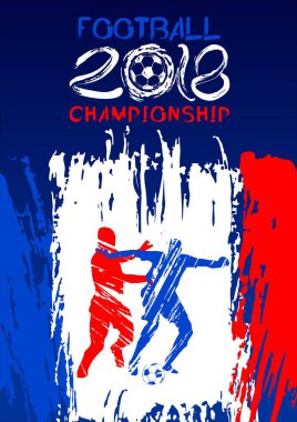 futbol vektör çizim, spor arka planda grunge tarzı davetiye, broşür, el ilanı, kartlar