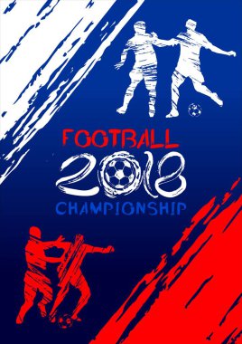 futbol vektör çizim, spor arka planda grunge tarzı davetiye, broşür, el ilanı, kartlar