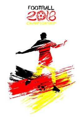 futbol vektör çizim, spor arka planda grunge tarzı davetiye, broşür, el ilanı, kartlar