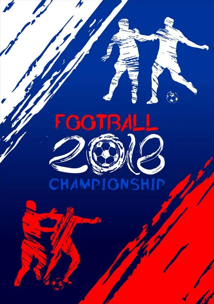 futbol vektör çizim, spor arka planda grunge tarzı davetiye, broşür, el ilanı, kartlar